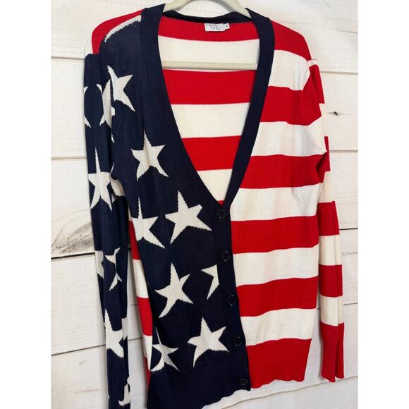 Tobi American Flag Cardigan Size SM Patriotic - Picture 8 of 8